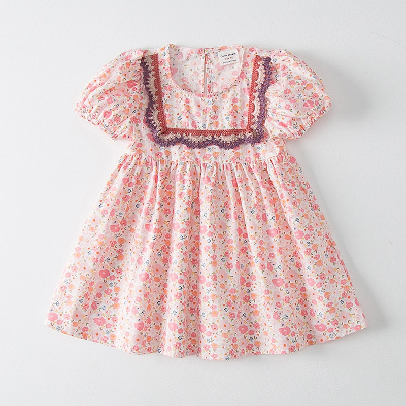 Girls' Printed Short Sleeve Dress