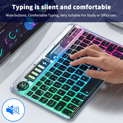 Klare Tablet-Tastatur mit Hintergrundbeleuchtung