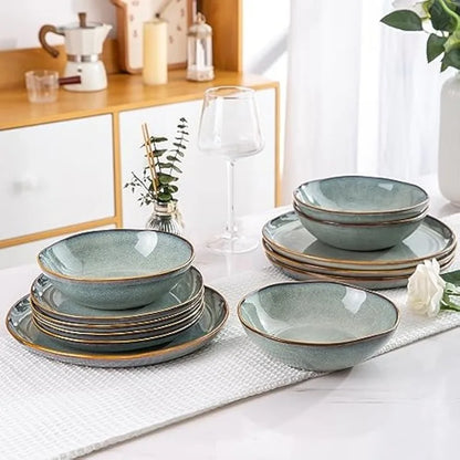 Handmade Reactive Glaze Ceramic Dinnerware Set