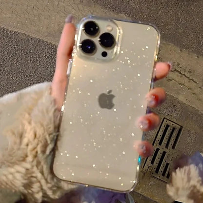 Glitter Shockproof Transparent iPhone Case