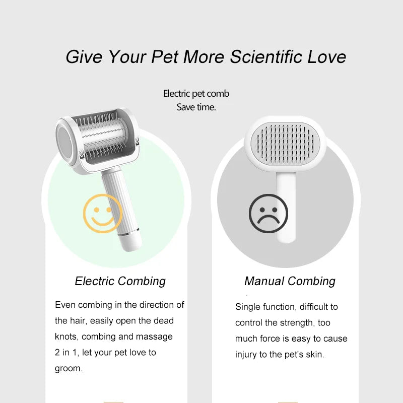 2-Gear Electric Pet Grooming Brush