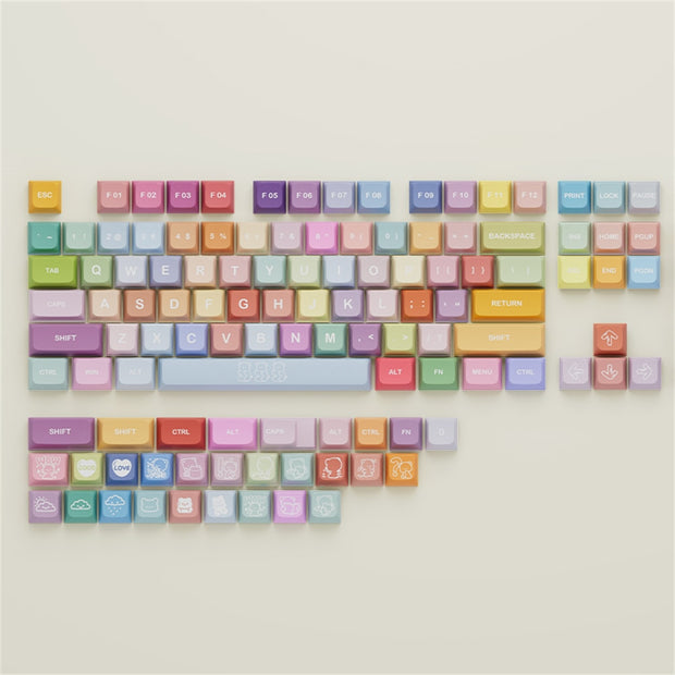 Cute 133-Key Gummy Bears PBT Keycap Set