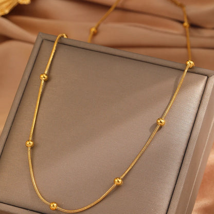 Gold Satellite Chain Necklace