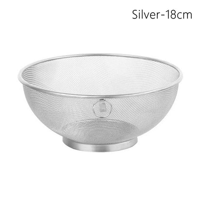 2-Piece Stainless Steel Strainer Colander Kitchen Set