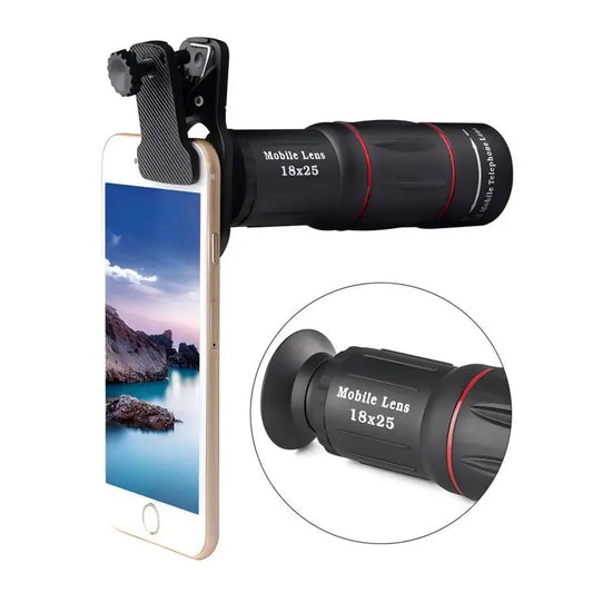 18x Single Barrel Telephoto Lens External Camera for Mobile Phones - Telescopes & Concert Shooting