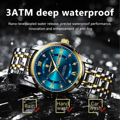 Elegant Waterproof Stainless Steel Men's Watch