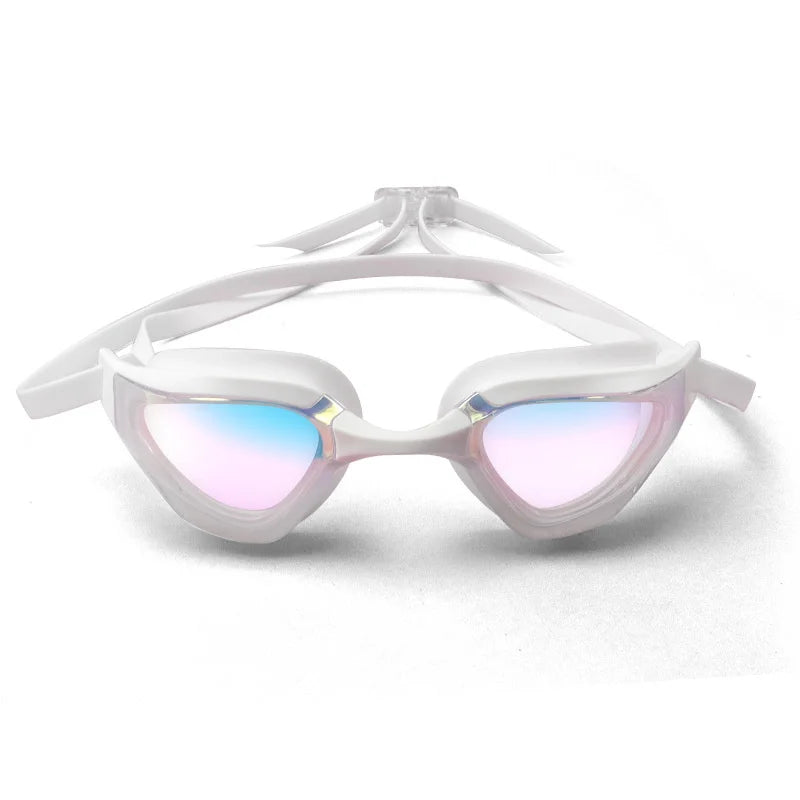 Lunettes de natation réglables en silicone – Protection anti-buée/UV pour adulte pour utilisation en piscine