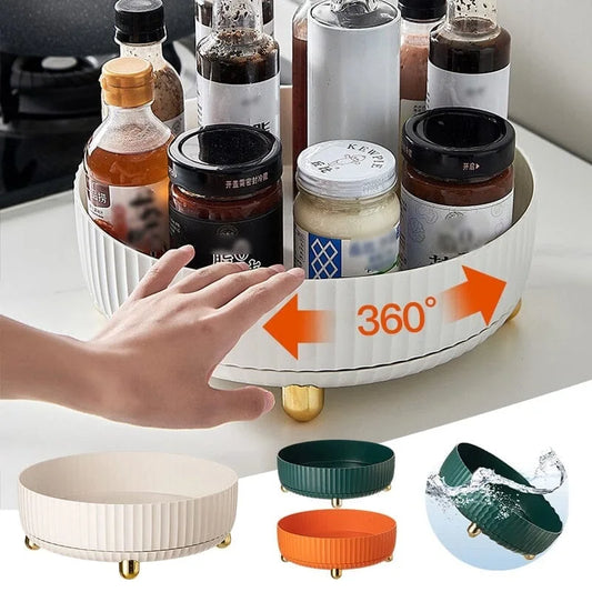 Rotating Lazy Susan Turntable Spice Organizer