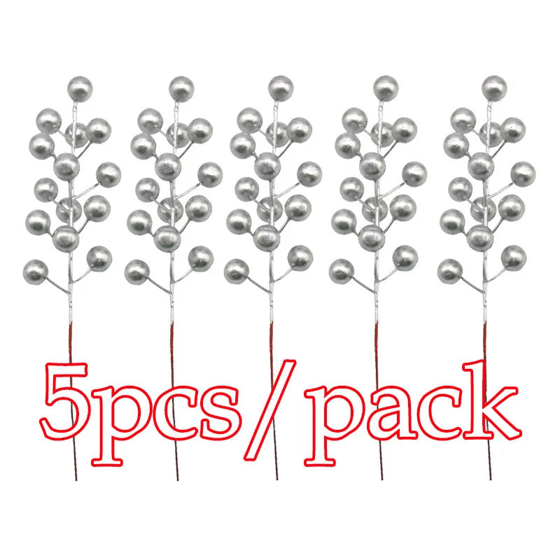 3-Color Artificial Berry Branches for Floral Wreaths