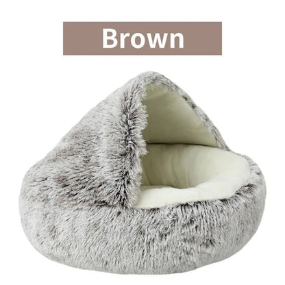 Soft Plush Pet Bed with Cover Round - Pet Mattress