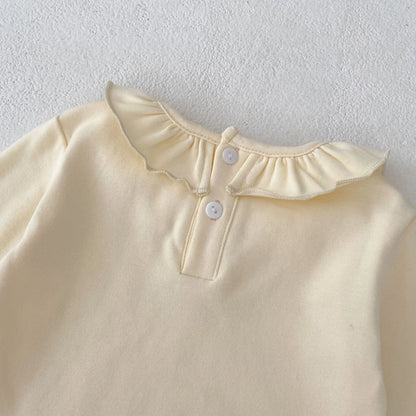 Baby Girls Buttoned T-Shirt for Winter
