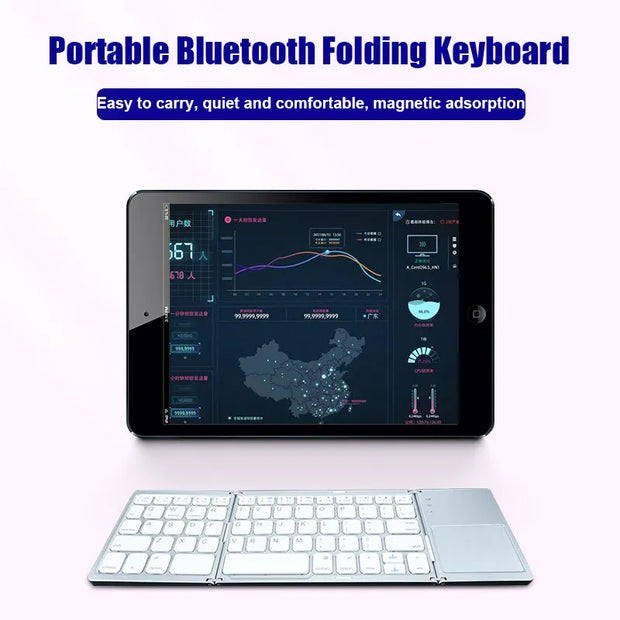 Touchpad Bluetooth Folding Keyboard - Multi-Function