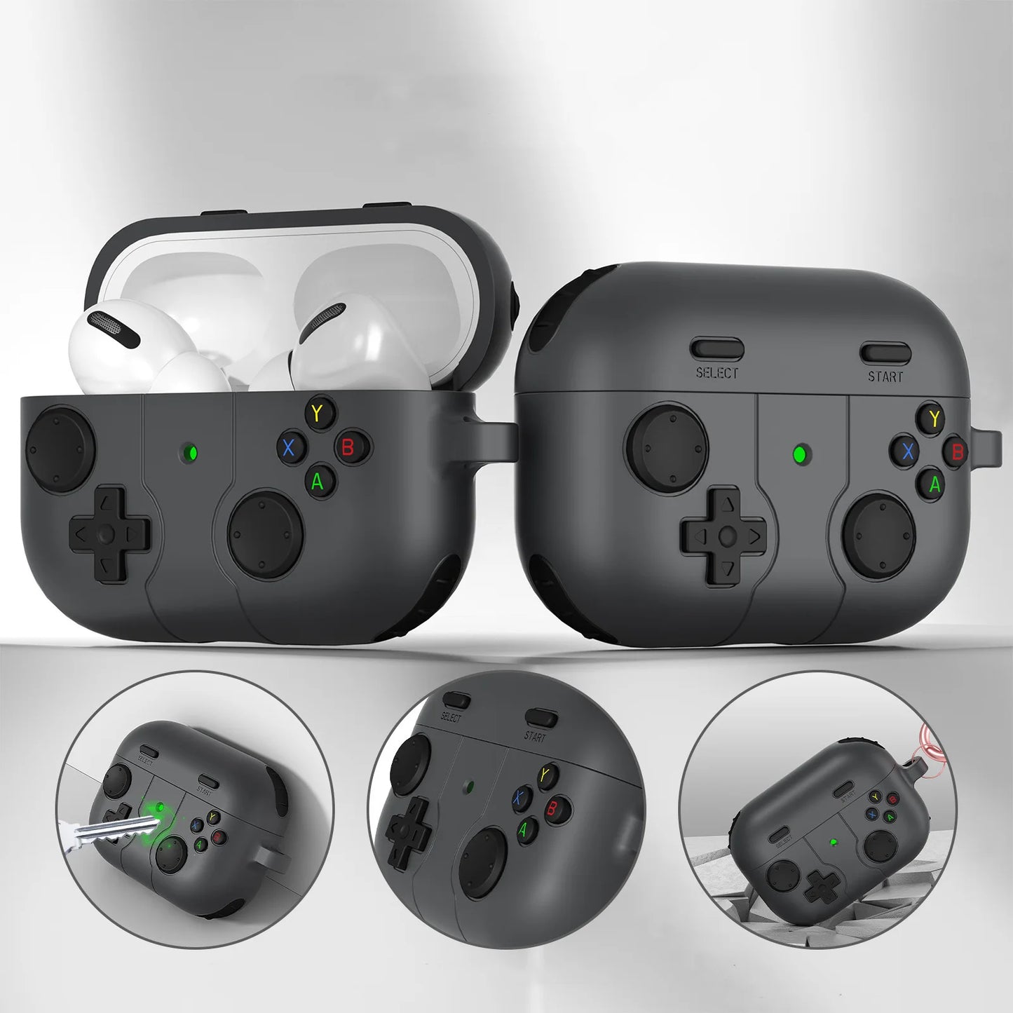 Weiche 3D-Gamepad-Hülle für AirPods Pro/1/2/3