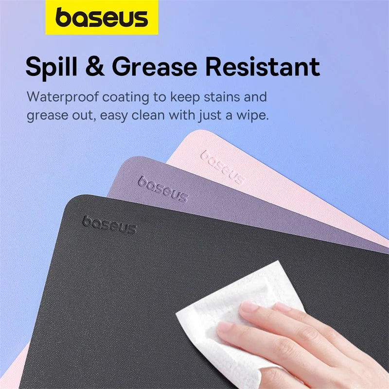 Waterproof PU Leather Gamer Mouse Pad 26x21cm Non-Slip