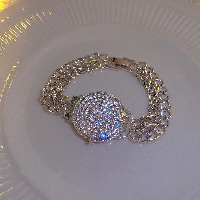 Crystal Rhinestone Gold Bracelet