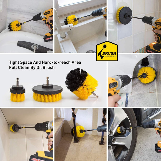 5pc Electric Drill Scrubber Set - Versatile Cleaning Kit