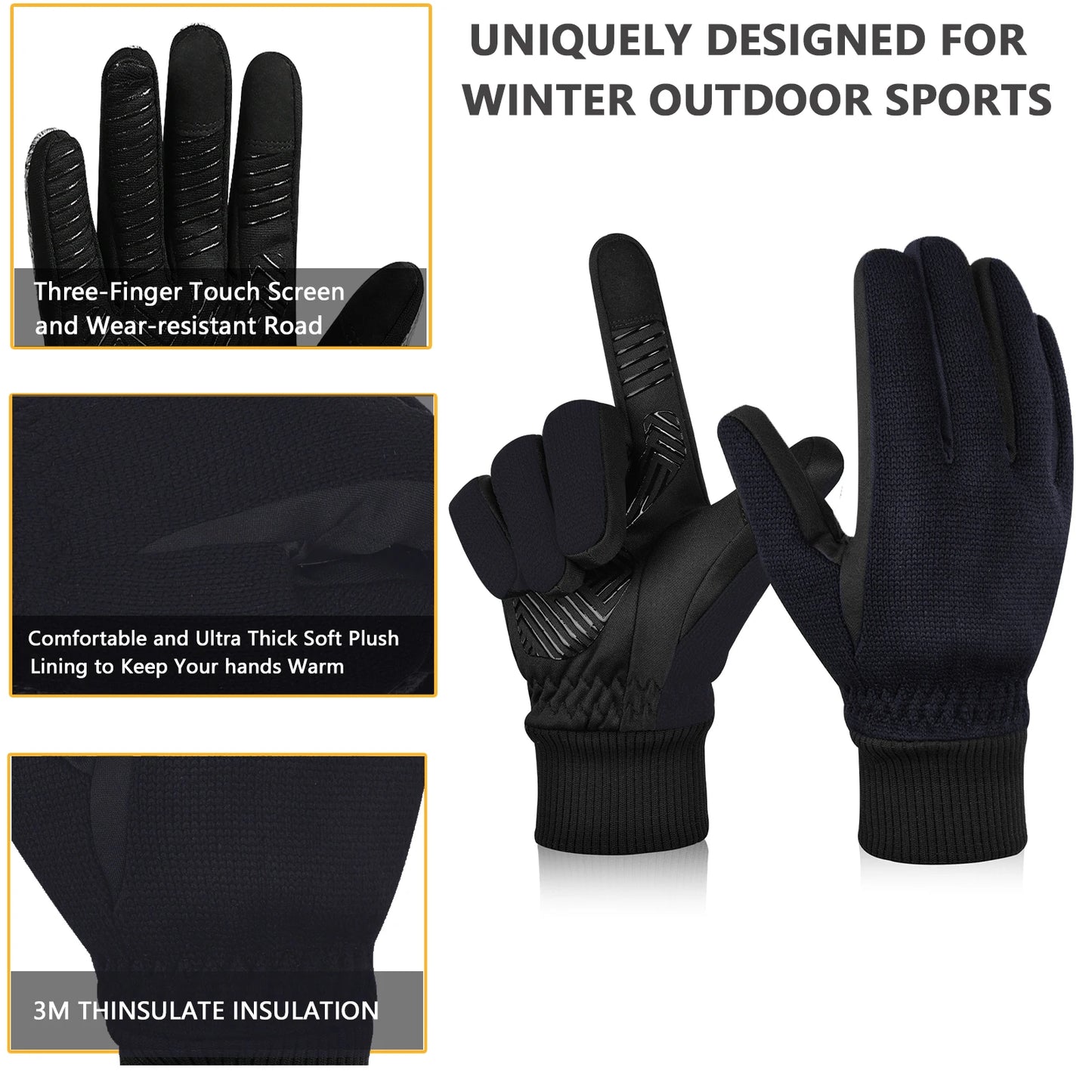 3M Thinsulate Winter Touchscreen Gloves