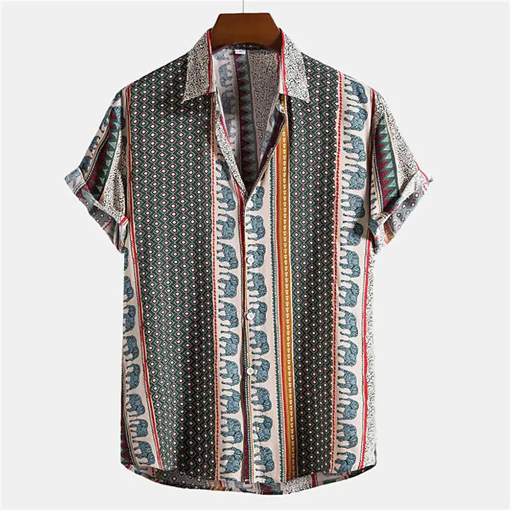 Men's Retro Floral Print Shirts