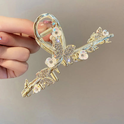 Chic Tassel Butterfly Pearl Clip