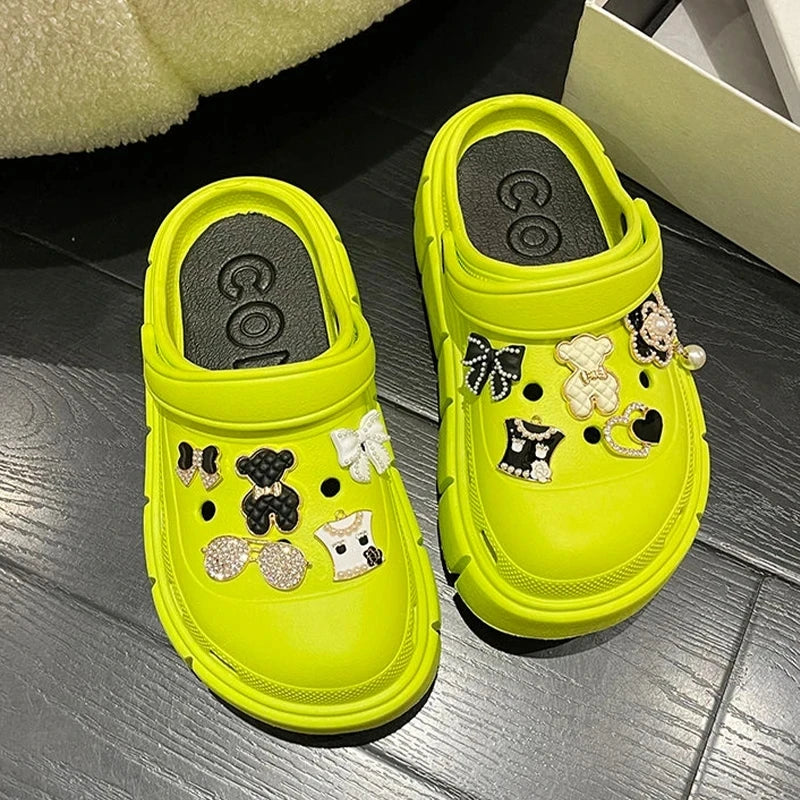 Summer tooling platform sandals cave slippers