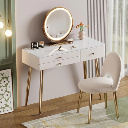 Glam Vanity Set with Lighted Mirror