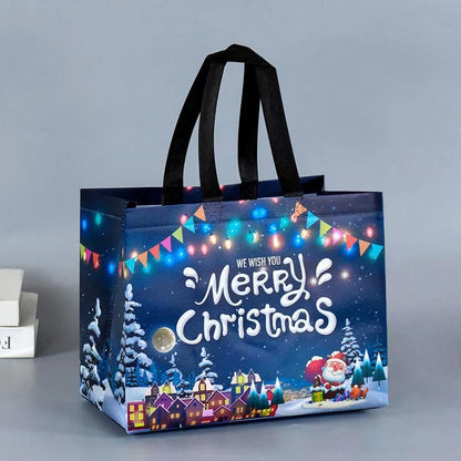 3pcs Kraft Christmas Gift Bags for Festive Packaging