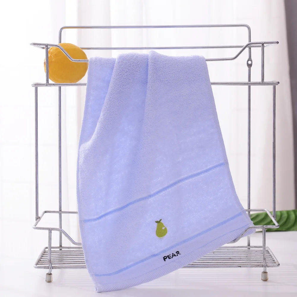 Serviette de bain pour bébé en coton doux avec fruits de dessin animé