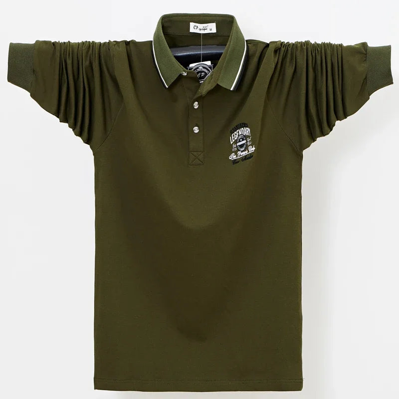 Polos amples à manches longues doublés en polaire pour hommes