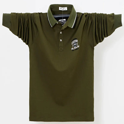 Polos amples à manches longues doublés en polaire pour hommes