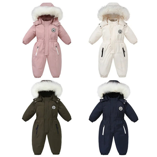Cozy Winter Baby Snowsuits Set