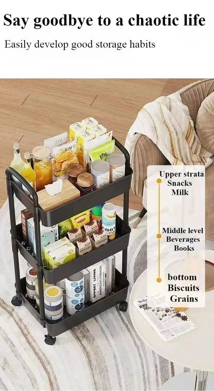Multi-Layer Kitchen Floor Bedroom Trolley Rack