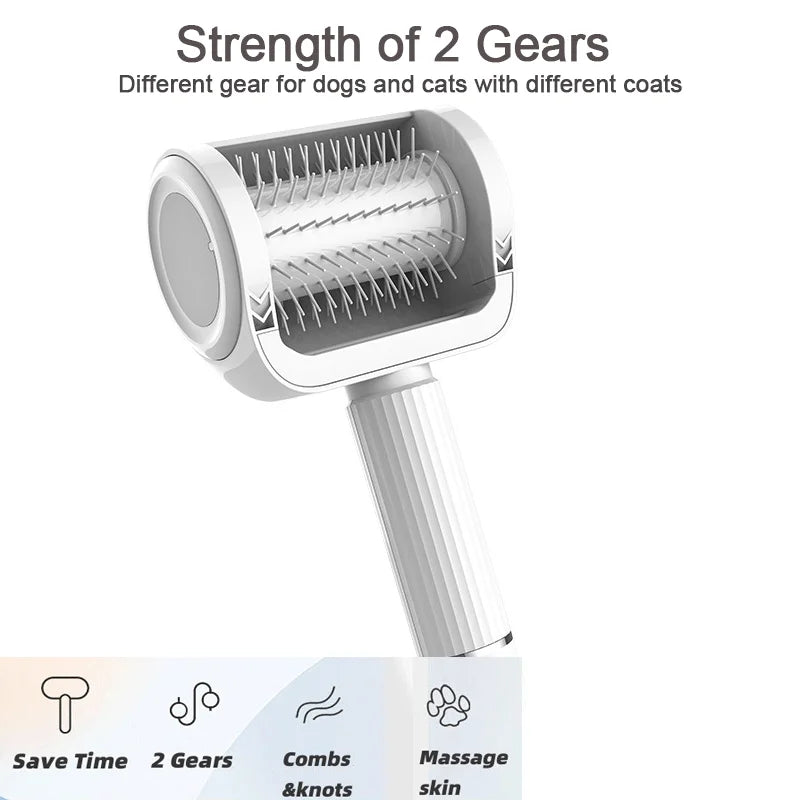 2-Gear Electric Pet Grooming Brush