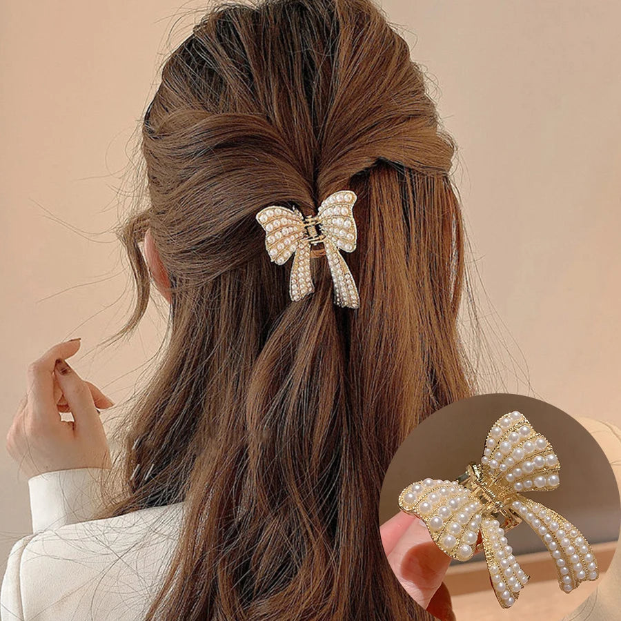 Pearl Bow-Knot Hairpin-Chic Hair Accessory