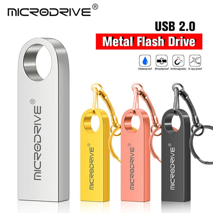 High Speed Waterproof USB 2.0 Flash Drive - 8GB to 128GB