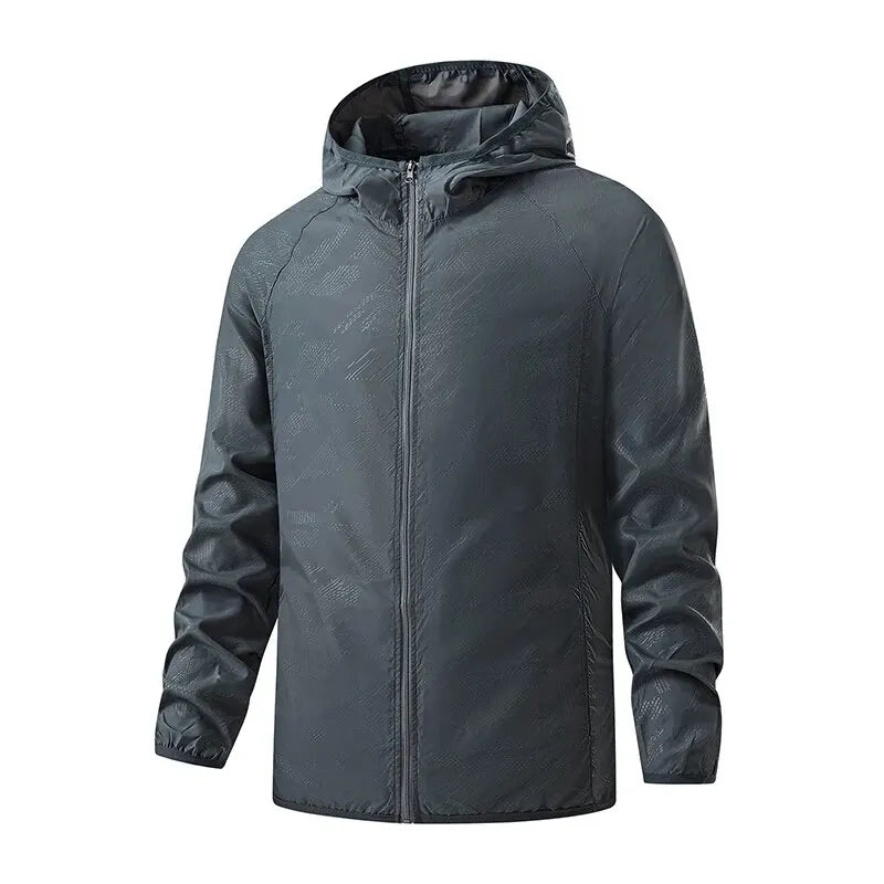 Veste de randonnée imperméable unisexe - Coupe-vent avec protection solaire 