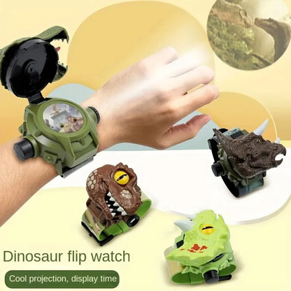 Montre électronique de projection de dinosaures 3D pour enfants
