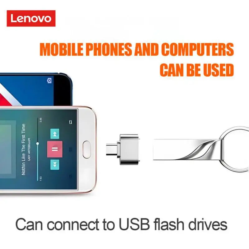 Clé USB 3.0 haute vitesse Lenovo - Clé USB en métal de 512 Go à 2 To