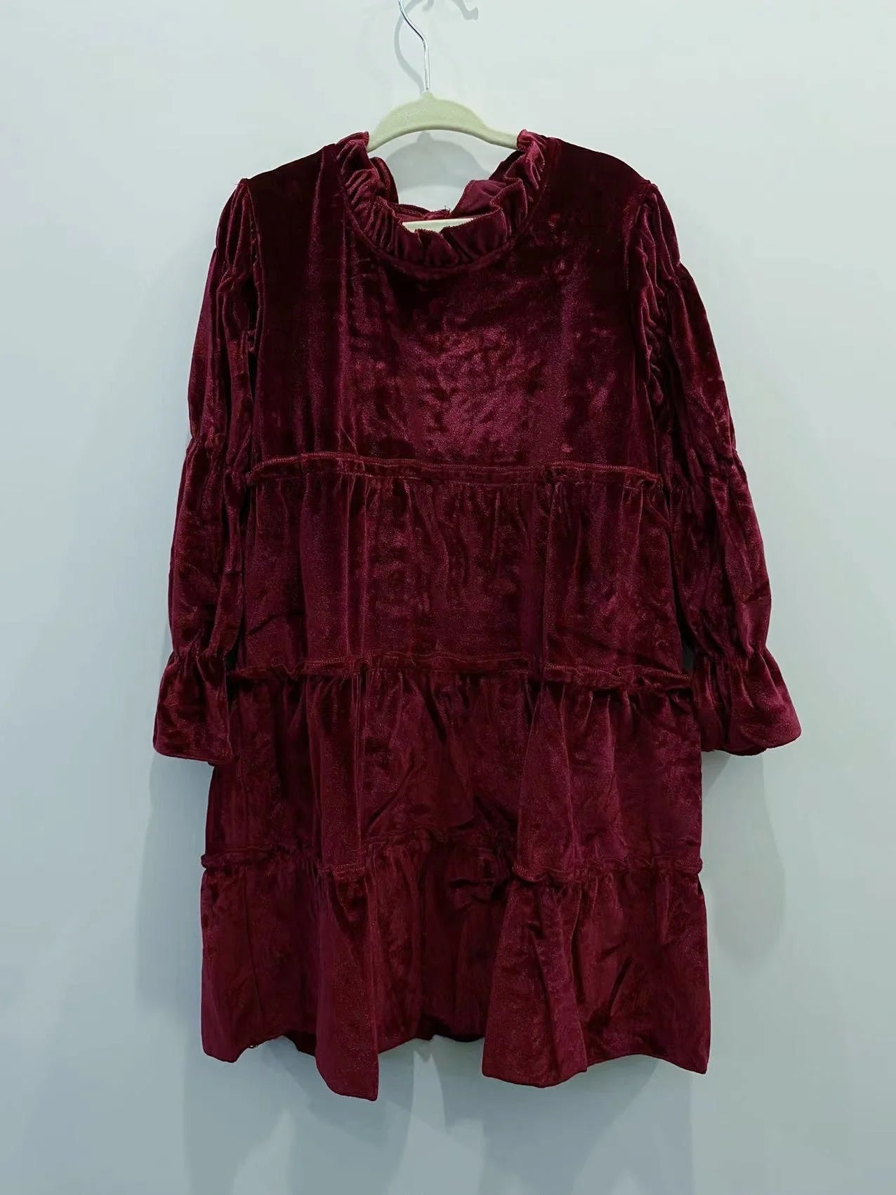 Velvet Turtleneck Girls' Dress Set