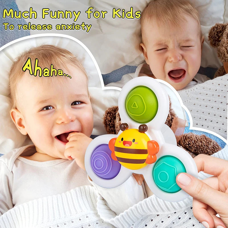 Cartoon Suction Cup Rattles Baby Bath Toys