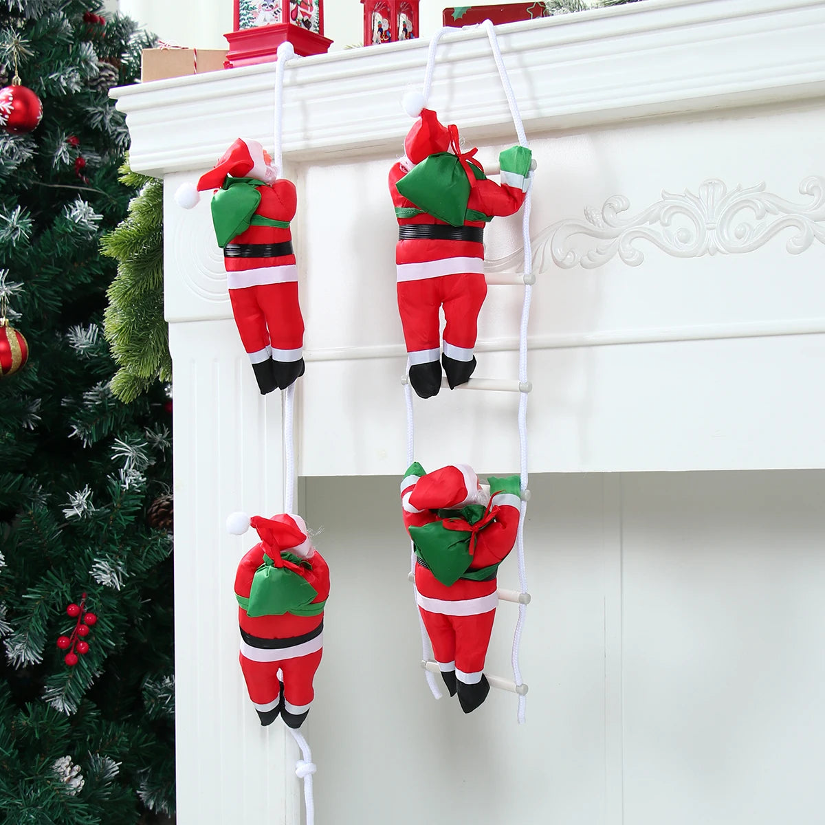 Santa Claus Climbing Ladder Pendant Ornament