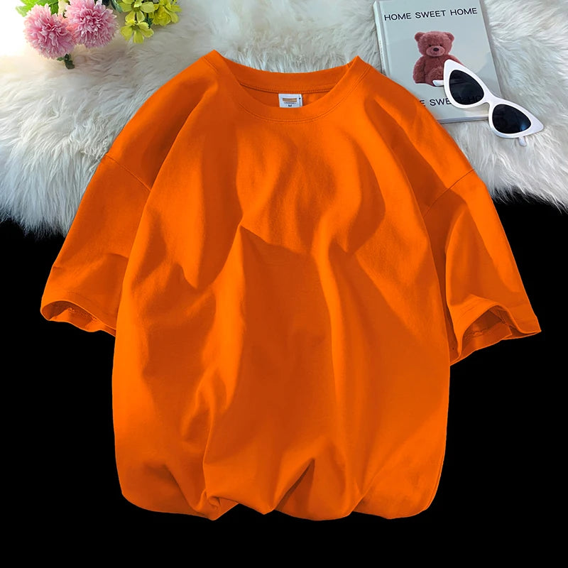 Men's Oversized Short Seleve Y2K Casual Cotton Tees