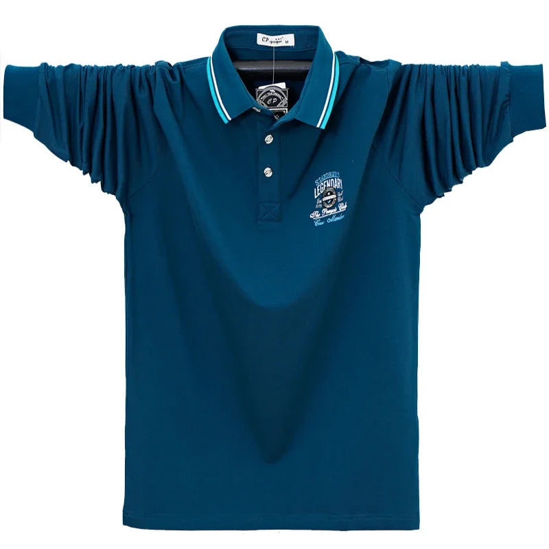 Polos amples à manches longues doublés en polaire pour hommes