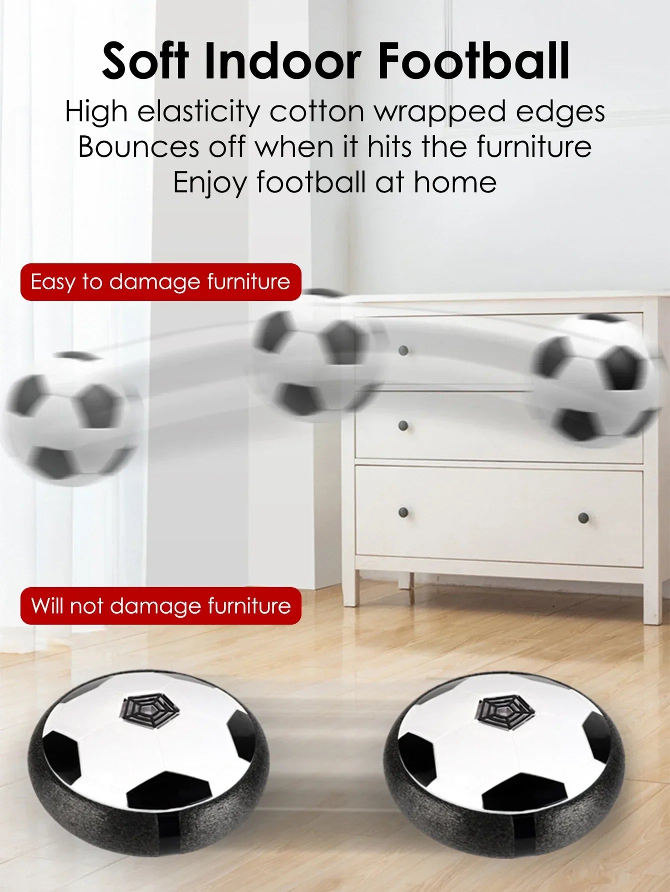 Ballon de soccer aérien rechargeable 