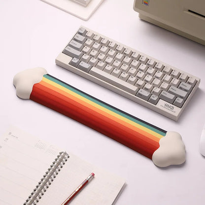 Ergonomic Rainbow Mouse Pad with Memory Foam Wrist Rest