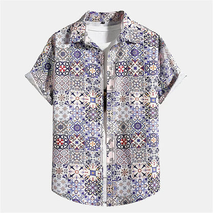 Men's Retro Floral Print Shirts