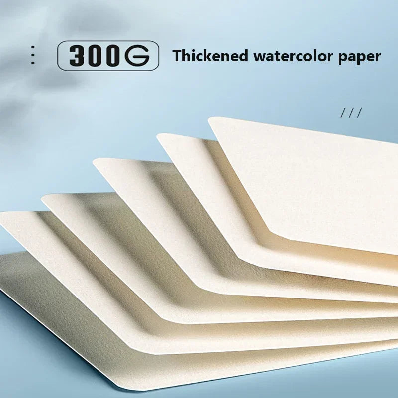 25 Sheets Square/Round 300g Watercolor Paper for Painting