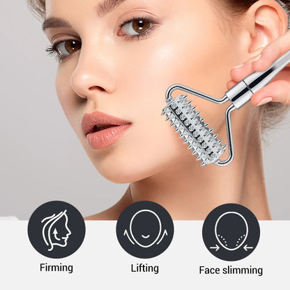 Stainless Steel Pointed Roller Spatula - Facial Beauty Massager