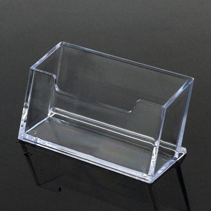 Acrylic Transparent Business Card Holder - Desktop Display Stand for Office Supplies