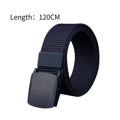 Men's Women Plain Color Nylon canvas outdoor training Belt