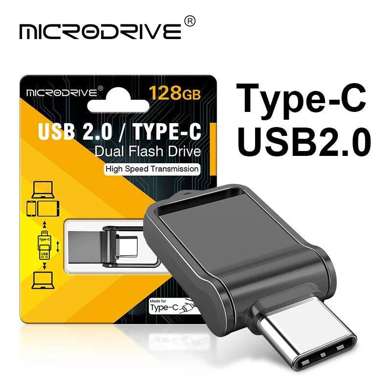 Clé USB 2.0 Mini OTG Type-C - Capacités multiples